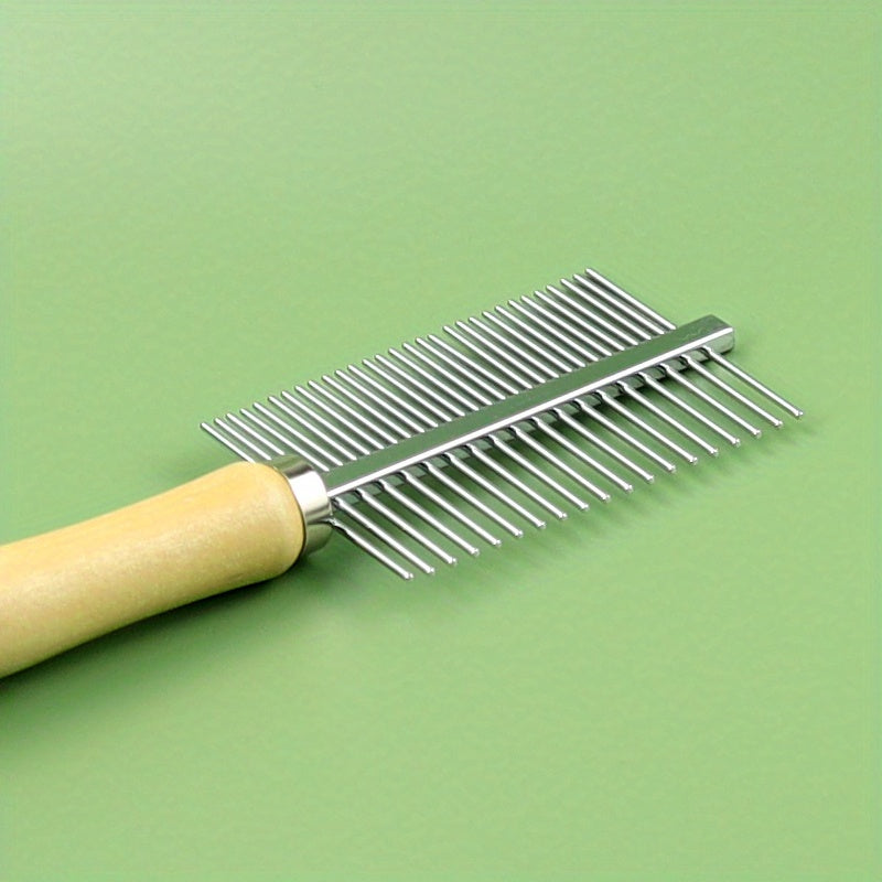 Double-Sided Pet Comb For Grooming & Massaging Dogs, Cats & Other Animals, Pet Grooming Brush