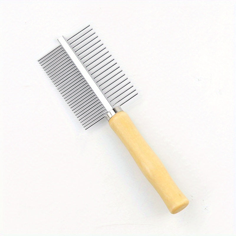 Double-Sided Pet Comb For Grooming & Massaging Dogs, Cats & Other Animals, Pet Grooming Brush