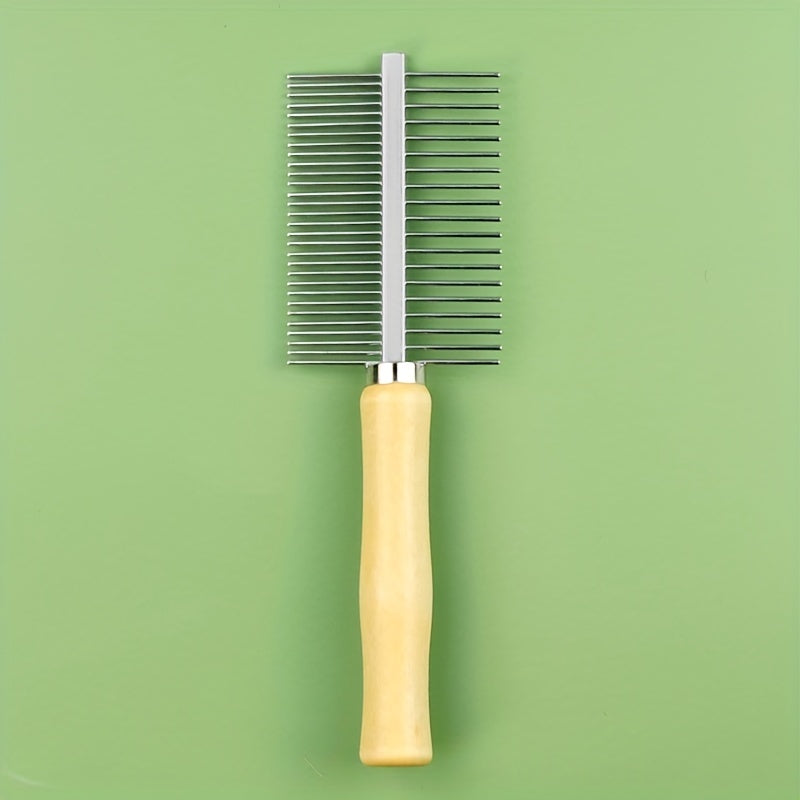 Double-Sided Pet Comb For Grooming & Massaging Dogs, Cats & Other Animals, Pet Grooming Brush