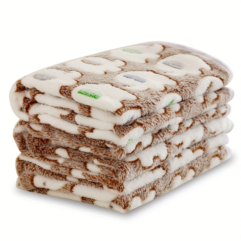 3pcs Ultra-Soft Plush Elephant Pattern Pet Blankets - Cozy Flannel Throws for Dogs with Premium Quality, Cute Design, and Warmth - Perfect for Snuggling and Cuddling