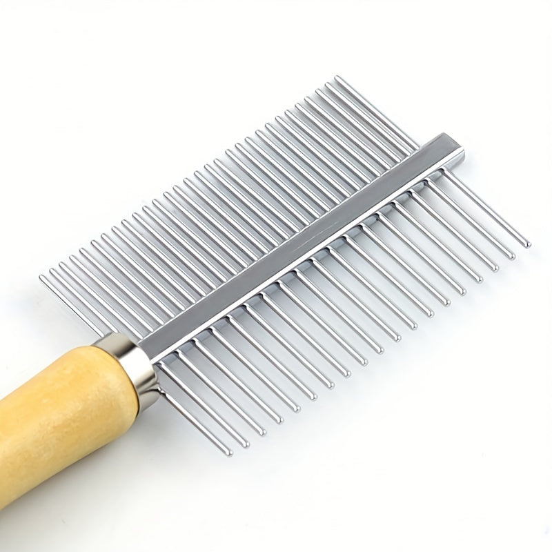 Double-Sided Pet Comb For Grooming & Massaging Dogs, Cats & Other Animals, Pet Grooming Brush