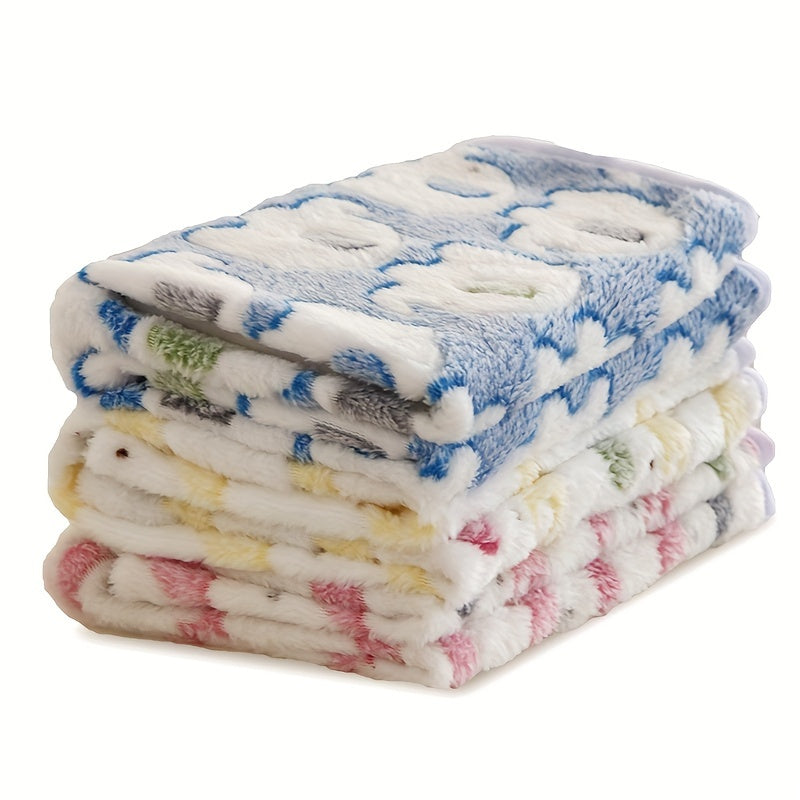 3pcs Ultra-Soft Plush Elephant Pattern Pet Blankets - Cozy Flannel Throws for Dogs with Premium Quality, Cute Design, and Warmth - Perfect for Snuggling and Cuddling