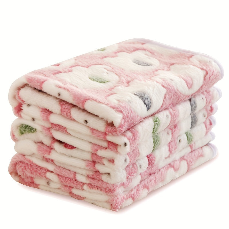 3pcs Ultra-Soft Plush Elephant Pattern Pet Blankets - Cozy Flannel Throws for Dogs with Premium Quality, Cute Design, and Warmth - Perfect for Snuggling and Cuddling
