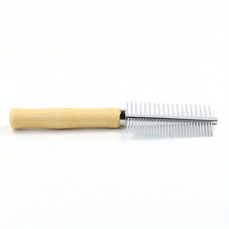 Double-Sided Pet Comb For Grooming & Massaging Dogs, Cats & Other Animals, Pet Grooming Brush