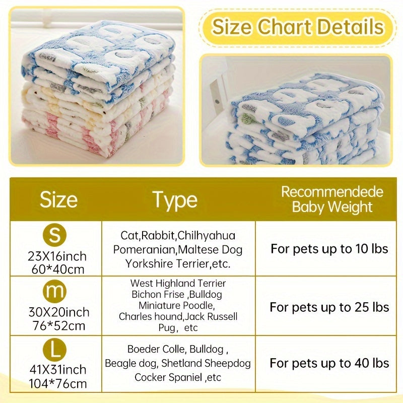 3pcs Ultra-Soft Plush Elephant Pattern Pet Blankets - Cozy Flannel Throws for Dogs with Premium Quality, Cute Design, and Warmth - Perfect for Snuggling and Cuddling