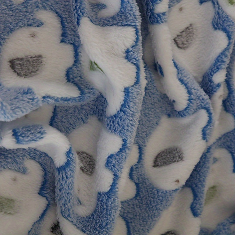 3pcs Ultra-Soft Plush Elephant Pattern Pet Blankets - Cozy Flannel Throws for Dogs with Premium Quality, Cute Design, and Warmth - Perfect for Snuggling and Cuddling