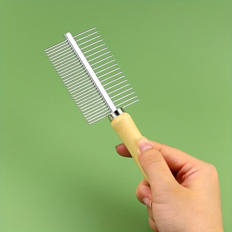 Double-Sided Pet Comb For Grooming & Massaging Dogs, Cats & Other Animals, Pet Grooming Brush