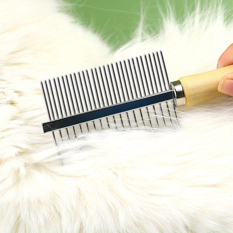 Double-Sided Pet Comb For Grooming & Massaging Dogs, Cats & Other Animals, Pet Grooming Brush